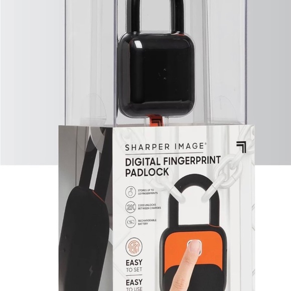 Digital Biometric Fingerprint Padlock Weatherproof Recharge Once/Yr = 2000locks - Picture 6 of 9